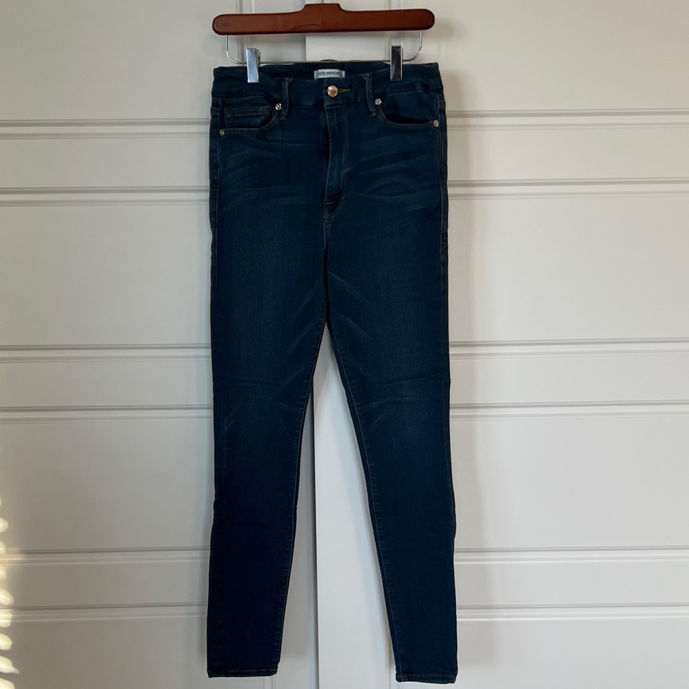 Good American Good Waist Meduim Wash Jeans Size 10/30